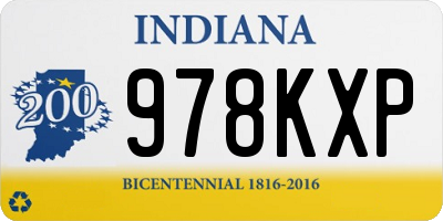 IN license plate 978KXP