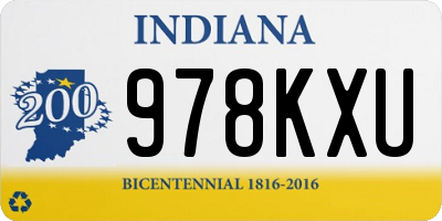 IN license plate 978KXU