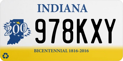 IN license plate 978KXY
