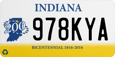 IN license plate 978KYA