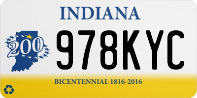 IN license plate 978KYC
