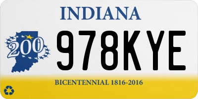 IN license plate 978KYE