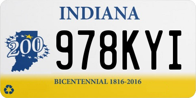 IN license plate 978KYI