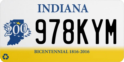 IN license plate 978KYM