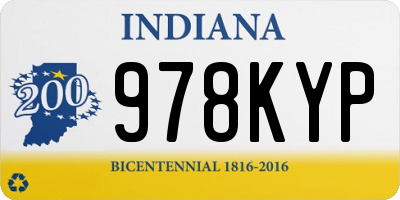 IN license plate 978KYP