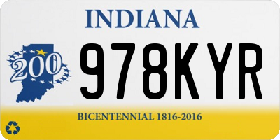 IN license plate 978KYR