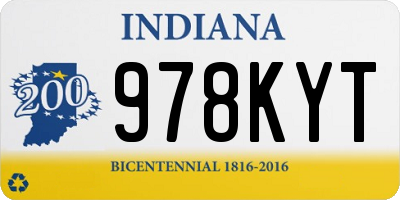 IN license plate 978KYT