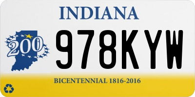 IN license plate 978KYW