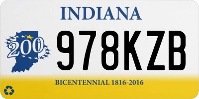 IN license plate 978KZB