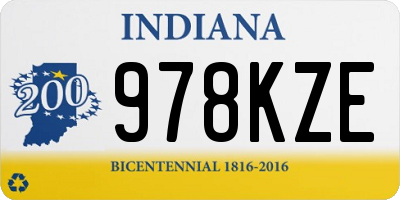 IN license plate 978KZE