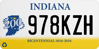 IN license plate 978KZH