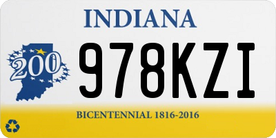 IN license plate 978KZI