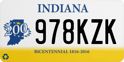IN license plate 978KZK