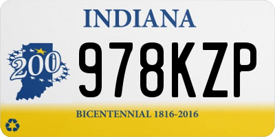 IN license plate 978KZP
