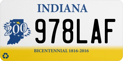 IN license plate 978LAF