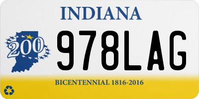 IN license plate 978LAG