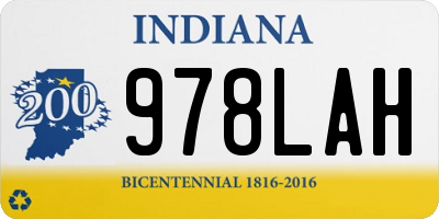 IN license plate 978LAH