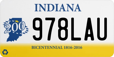 IN license plate 978LAU