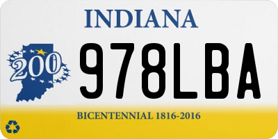 IN license plate 978LBA