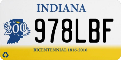 IN license plate 978LBF
