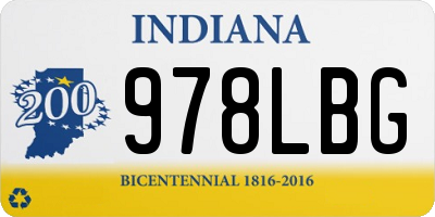 IN license plate 978LBG