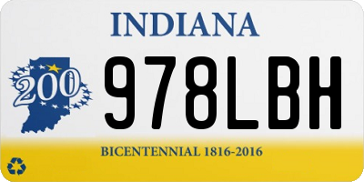 IN license plate 978LBH