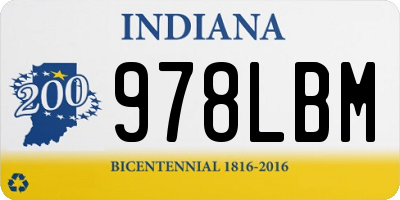 IN license plate 978LBM