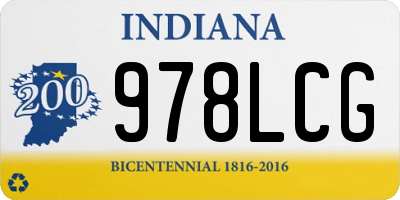 IN license plate 978LCG