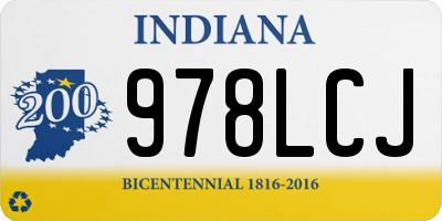 IN license plate 978LCJ