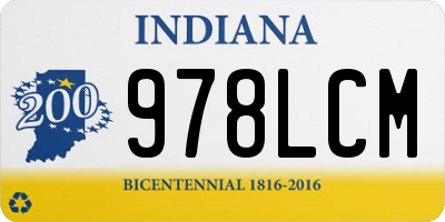 IN license plate 978LCM