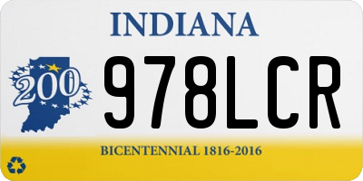IN license plate 978LCR
