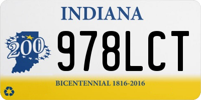 IN license plate 978LCT