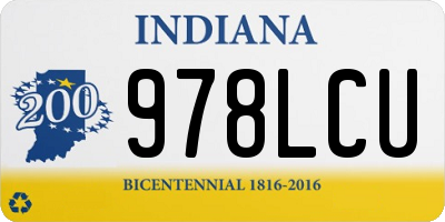 IN license plate 978LCU