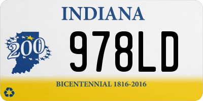 IN license plate 978LD