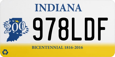IN license plate 978LDF