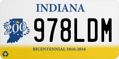 IN license plate 978LDM