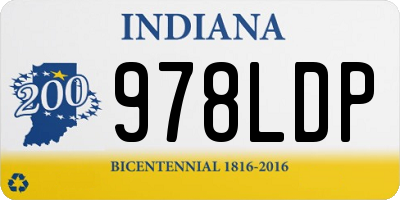 IN license plate 978LDP