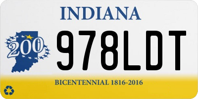 IN license plate 978LDT