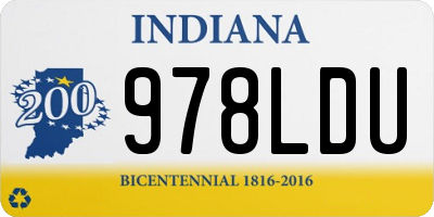IN license plate 978LDU