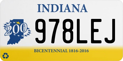 IN license plate 978LEJ