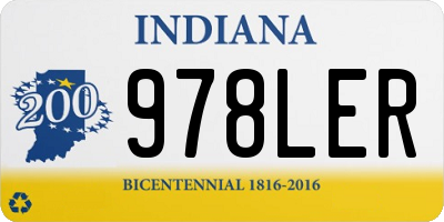 IN license plate 978LER