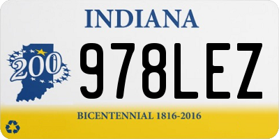 IN license plate 978LEZ