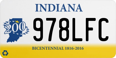 IN license plate 978LFC