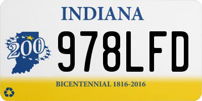 IN license plate 978LFD