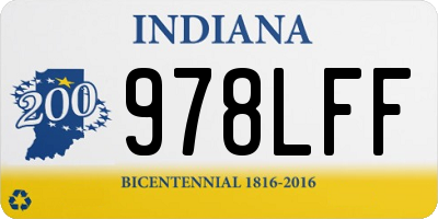IN license plate 978LFF