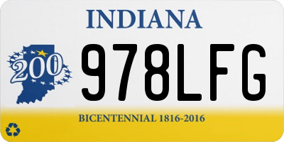 IN license plate 978LFG