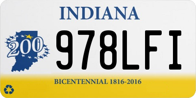 IN license plate 978LFI