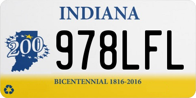 IN license plate 978LFL