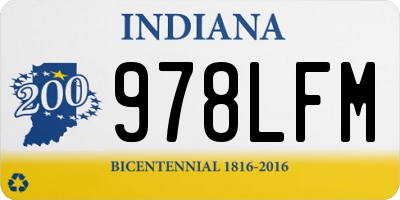 IN license plate 978LFM