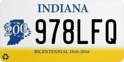 IN license plate 978LFQ